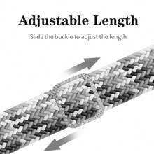 Nylon Sport Loop Uhrenarmband Ersatz Armband kompatibel mit Huawei Band 8/9/10 Smartwatch Zubehör Armband langanhaltend, leicht, verstellbar, weich, bequem, atmungsaktiv für Herren, Damen, Unisex Fitness Laufen