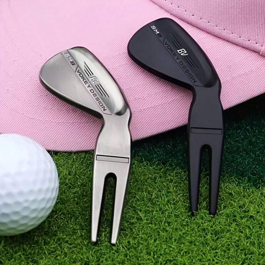 2025 New Hot Selling High Quality Golf Turf Repair Tool Creative Golf Club Green Fork Accessories Lawn Repair Tool - 黑色 - 查看 1