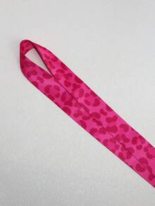 1pc Pink Leopard Breakaway Teacher Keychain Lanyard Set With Id Card Holder,Cute Neck Strap Lanyard For Keys,Credit Card,Pass,Phone Charm Accessories,With A Metal Key Ring,Great Gifts For Teachers,Students,Staff,The Best Teacher's Day Gift To Thank Your Teacher