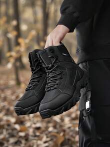 Botas de Trabalho de Inverno Masculinas, Botas de Neve de Deserto Respiráveis e Duráveis para Caminhada ao Ar Livre, Botas de Neve de Cano Alto Unissex Tamanho 36-46 com Forro Extra Quente