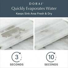 Dorai Home Sink Caddy – Water-Absorbing Stone Tray For Sink, Stainless Steel Feet, Fast-Drying, Sandstone - ColorA - 查看 2