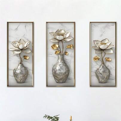 Flower Wall Sticker, Modern Wall Decal Art Mural DIY Living Room Bedroom Home Decor