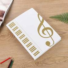 1 个音乐文件夹 - 40 个口袋乐谱整理器，耐用防水文件夹，适合音乐家、排练、表演和教室，是送给学生、音乐工作者、艺术家的绝佳礼物，非常适合新年或生日礼物