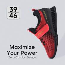 Men's Professional Non-Slip Weightlifting Shoes, Bracing High-Top Squat Deadlift Sneakers With Hook And Loop Strap