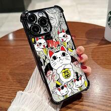 Hot Anime New Dandadan Design  16, 15, 14, 13, 12, 11 Pro Max, X, XR, XS Max, 8, 7 Plus Phone Case - Shockproof Transparent Soft Back Cover - 黑色 - 查看 3