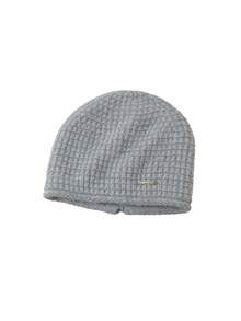 1 pieza Gorro de punto de corte holgado unisex con decoración de lazo de metal, suave y cálido, adecuado para exteriores, caminatas, uso diario en otoño/invierno