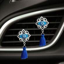 新款恶魔眼花朵设计汽车出风口装饰，汽车内饰香薰扩散器，汽车装饰（不含香薰） - 彩色 - 查看 5