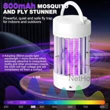 NetHong Electric Mosquito Killer Lamp NON-RECHARGEABLE UV Insect Zapper Fly Trap Light~ - White - View 2