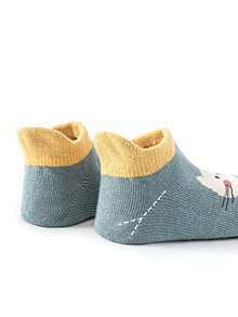 6 Paar Baby Jungen/Mädchen Antirutsch Griff Socken, Kindersocken, Kleinkind Socken, weiches & bequemes Material, Cartoon Muster, geeignet für alle Jahreszeiten