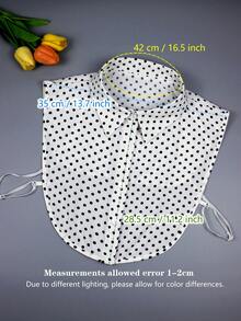 1 chiếc Cổ áo sơ mi có thể tháo rời họa tiết chấm bi, Cổ áo nỉ trang trí cho áo cánh, áo nỉ, áo hoodie, Phụ kiện thời trang đa chức năng cho mùa xuân, mùa hè, mùa thu, mùa đông - nhiều màu - Xem 13