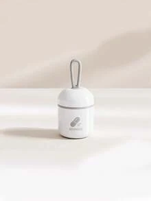 便携式双隔层药丸整理盒，带防漏盖和链条 - 药盒，药丸 - 适合旅行、居家或日常使用 - 兼容一个 - 钱包药盒，维生素盒，时尚药盒，耐用塑料材质，紧凑设计，安全闭合，注重健康的用户 - 彩色 - 查看 10