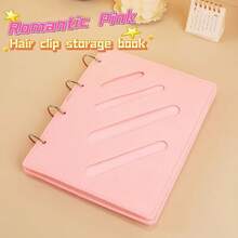 Lightweight Felt Hair Clip And Accessory Organizer - Pink/Yellow With Multiple Compartments For Hair Clips, Side & Back Clips - Women's Fashion Storage Box, Cute Hair Clips, Stylish Hairpins, Messy Space Finder - Multicolor - View 6