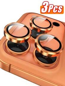 3 件装相机镜头保护膜、钢化玻璃屏幕保护膜、金属独立相机盖、配件保护壳，兼容 17 Pro/17 Pro Max/17（星空橙） - 橘色 - 查看 9