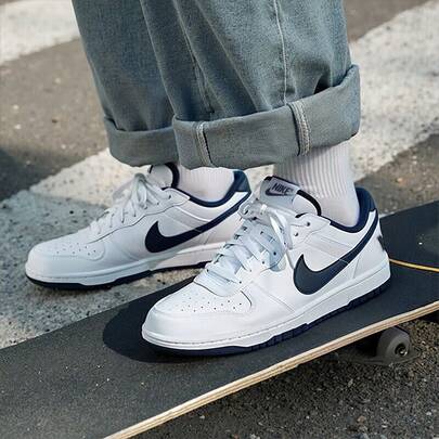 Nike Men's 2026 New Big Logo Skateboard Shoes, Casual Sports Sneakers, Low-Top White Shoes 355152-140