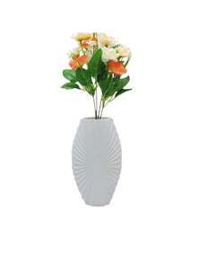 1 قطعة إناء بلاستيكي بمظهر السيراميك، تصميم مانع للانزلاق قوي ومتين، إناء فاخر مثالي كهدية لعيد الميلاد والهالوين وعيد الشكر والفصح، مناسب لديكور غرفة المعيشة والنوم والحديقة ومكتب العمل، متوفر ب- 3 خيارات لون