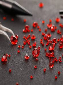 200/500/1000pcs Red Diamond Shaped Acrylic Sequins - Shiny Table Decor And Vase Filler, Suitable For Weddings, Birthdays, Christmas And Parties - Two Sizes Available, Party Decorations, Best Christmas Decorations - Multicolor - View 4