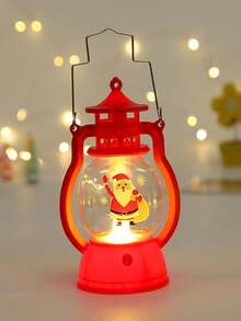 3 piezas - Linterna de Papá Noel con LED parpadeante, mini linterna decorativa estilo occidental, centro de mesa, lámpara colgante pequeña vintage para camping, adornos a granel para boda vaquera, Navidad, lámpara de mano vintage de aceite para decoraciones navideñas interiores y exteriores, naranja, decoración navideña, luz de mesa navideña, luz de noche, decoración creativa navideña, regalo de Navidad