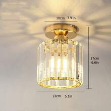 Lámpara de pasillo de entrada minimalista moderna de cristal, lámpara de zaguán LED creativa para uso doméstico