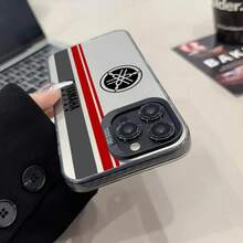 Funda de teléfono para motocicleta, color plateado mate, para 17,15, 14, 16, 13, 12, 11 Pro Max Plus, Y-YamahaES-A de carreras a prueba de golpes, dura - Negro1 - Ver 9