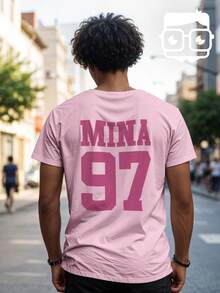 Twice Kpop Mina 97 Korean T-Shirt Ref 2357 VEST NERD - 淺粉色 - 查看 4