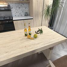 1 卷防木纹家居装饰墙贴壁纸卷，壁纸撕下即贴，防水乙烯基接触纸，适用于客厅墙贴、橱柜厨房装饰贴纸、浴室装饰壁纸 - 米色 - 查看 9