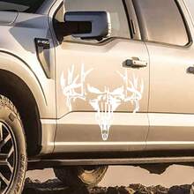 1pc Deer Head Skull Car Sticker, Suitable For Off-Road Vehicles, SUVs