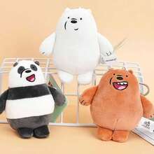 Riesiger We Bare Bears Plüsch Schlüsselanhänger - Kuschelige Großformat Dekoration für Taschen, Rucksäcke und mehr! Mit großem Bären aus weichem, kuscheligen Material - Weiss - Übersicht 4