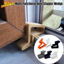 1pc Compact Multi-Function Silicone Door Hook & Window Clip, Heavy Duty Door Stopper, Non-Slip Door Wedge, Firm Grip, Windproof, Suitable For Home, Office, Patio - Multicolor - View 3