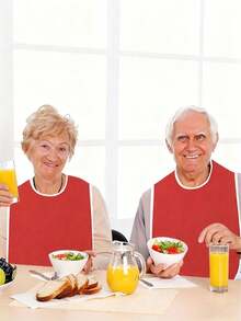 1pc Adjustable Adult Bibs Simple Multi-Purpose Bib For The Elderly, Adult Towel Cloth, Bib Feeding Care,For Elderly, Disabled, Nursing Home Use