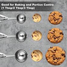 1pc Durable Spherical Food Scoop, Suitable For Fruit Scoop Food Safety, Ice Cream And Fruit Spoon,Heavy Duty Medium Ice Cream/Cookie Dough Scoop