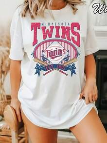 Vintage MinneS-Ota Baseball Shirt UniS-Ex, Size_-2XL, White (-1-)-220G Clic Pure Cotton T-Shirt - The Perfect Blend Of Sual And Act, I For Everyday Wear And The Gym, A Warm Gift For Your HusbandWifetops WoM.En Fall OutfiT.S For WoM.En  VaC.Ation OutfiT.S WoM.En Halloween Costume - 白色7 - 查看 1