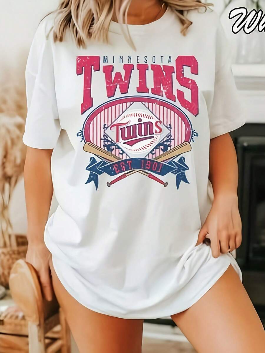 Vintage MinneS-Ota Baseball Shirt UniS-Ex, Size_-2XL, White (-1-)-220G Clic Pure Cotton T-Shirt - The Perfect Blend Of Sual And Act, I For Everyday Wear And The Gym, A Warm Gift For Your HusbandWifetops WoM.En Fall OutfiT.S For WoM.En VaC.Ation OutfiT.S WoM.En Halloween Costume - 白色7 - 查看 1