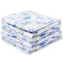 Assorted Printed Cloth Diapers 100% Cotton 5 Units - 藍色 - 查看 2