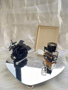 1 pièce Plateau de miroir de coiffeuse asymétrique, plateau de coiffeuse de salle de bain, plateau organisateur de bijoux, plateau de rangement de maquillage et cosmétiques, plateau de décoration pour la maison, cadeau pour femmes et filles