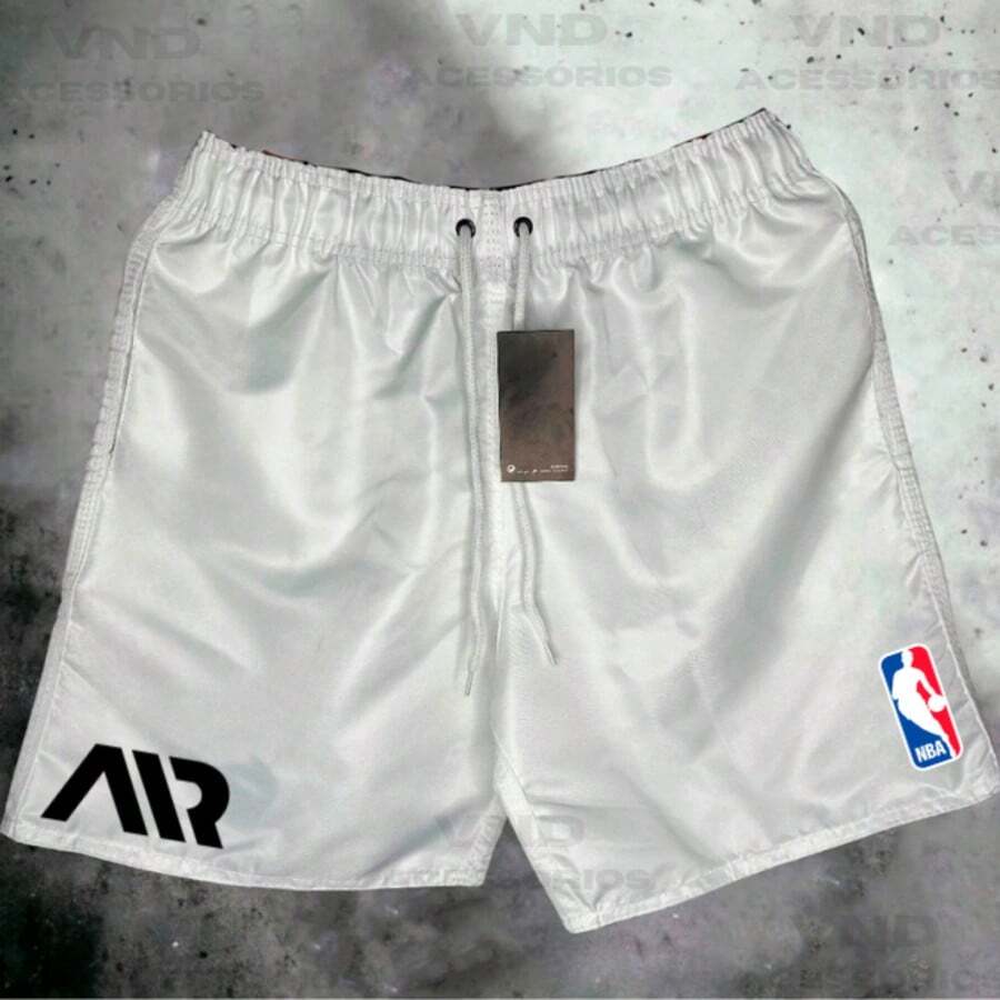 Bermuda Short Mauricinho Tectel Sport Running Gym Immediate Shipping - BASKETBALL NB - 白色空氣 - 查看 1