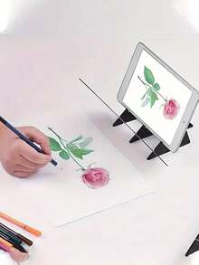 طقم لوحة الرسم الشفافة بالبروجيكشن، لوحات رسم بصرية شفافة مع حامل - أداة مساعدة للرسم والتصوير بالبروجيكشن، حامل عرض بصري للرسم، أداة صنع DIY للإبداع الفني، لوازم الرسم والتصوير، تشمل قلم الرسم، متوافق مع الهواتف المحمولة واللوحات، مثالي للفنانين والهواة، عودة إلى المدرسة، لوازم مدرسية