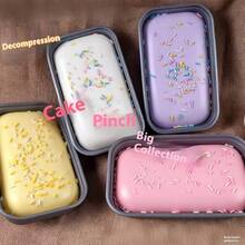 1 件仿真蛋糕盒减压玩具，适合日常办公、学习或作为礼物，生日、万圣节、圣诞节、节日派对恶作剧，办公室和学生的减压和乐趣，适合所有年龄段的派对礼物 - 彩色 - 查看 4