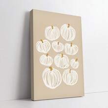 1pc, Wall Art, Vintage Poster, White Line Pumpkin Art Print, Delicious Food Vegetable Painting, Restaurant Aesthetic, Kitchen Decor, Apartment Decor, Halloween Gift, Housewarming Gift, Unframed - Multicolor - View 16