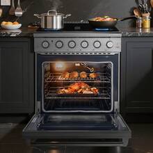 Gas Range Oven, 30 Inches Width, Freestanding Stainless Steel Stove And Oven With 5 Sealed Cooktop Burners, Easy Reach Racks, Storage Drawer, 4.8 Cu. Ft. Capacity, For Apartment, Home, Kitchen - 30-inch Ovens (5 Units) - View 9