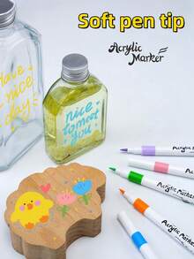 New 72 Color Large Capacity With Ink 30% Water-Based Acrylic Marker With Soft Tip, Suitable For Beginners To Draw, Easy And Fast Color. Birthday Presents For Friends, School Drawings, Back To School