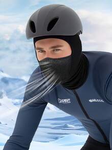 1 pieza Gorro de ciclismo transpirable y cálido para hombre, para otoño e invierno, máscara que cubre todo el rostro y el cuello, gorro a prueba de viento para esquí y resistente al frío para montañismo, máscara de ciclismo, protección facial, gorro de deporte al aire libre de felpa, gorro de forro polar con textura granulada