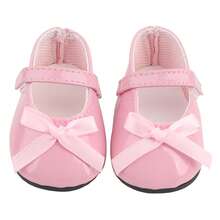 1 双 18 英寸重生婴儿娃娃鞋或袜子，可选雪地靴、皮靴、玛丽珍鞋、蝴蝶结鞋、漆皮鞋、凉鞋、心形鞋、帆布鞋、眉毛鞋、花鞋、尖头鞋、兔子鞋、布鞋、熊猫鞋、条纹袜 - 时尚可爱的娃娃鞋/袜子、儿童玩具娃娃配饰、万圣节、圣诞节礼物、圣诞袜填充物、节日派对、家居装饰、收藏品 - 娃娃鞋襪子 - 查看 14