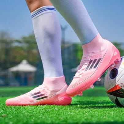 Men's Football Shoes, High Top Football Shoes, Outdoor Breathable Sports Professional Nail Shoes, Football Shoes Suitable For Both Men And Women