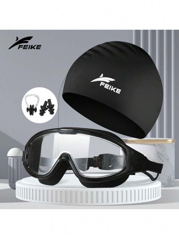 نظارات السباحة لا تسرب، مشابك الأنف، سدادات الأذن وقبعات السباحة مناسبة للرجال والنساء