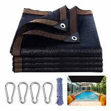 Malla Sombra Para Jardin Raschel 90% 6x4 Mts Maya Reforzada - Negro - Ver 1