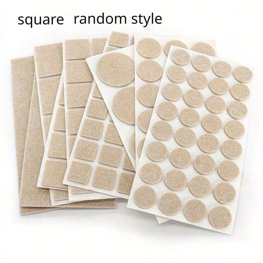 72-Piece Furniture Felt Pad Set - Non-Slip Chair Leg Pads To Protect Hardwood Floors, Metal Finish Furniture And Floor Protector Pads - Neutral Beige Multiple Sizes - Multicolor - View 1