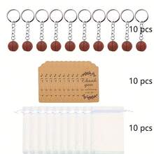 15/30pcs Simulation Creative Basketball Keychain Set, Fan Souvenir Event Gift Keychain, Sports Themed Party Gift, Backpack Decoration Accessories Christmas