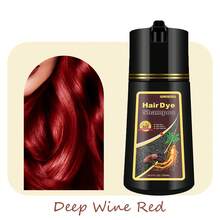 FVQUHVO Color Shampoo Hair Dye 3-IN-1 For Women For All Types Of Hair, Blonde Brown Instant Hair Dye Shampoo 12 Colors Available, Find Your Hair Color Shades, Dark Blonde Hair Care Gifts For Mom Cover 99.99% Gray, 16.9 Fl.Oz. - Dark Wine Red - 查看 9