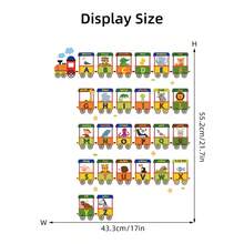 1 张彩色数字火车墙贴，带 1-10 位数字、卡通儿童、星星和云朵，可移除幼儿园贴纸，适用于教室儿童房装饰，易于粘贴，教育数学学习艺术，万圣节圣诞礼物，撕下并粘贴墙壁艺术 - 彩色 - 查看 13