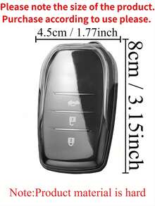 1 件 TPU 塑料汽车钥匙包，智能钥匙防摔保护套，仅适用于 Highlander - 透色系列 - 查看 10